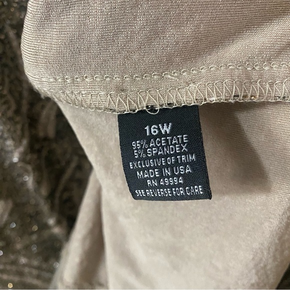 Dress Barn Collection Gold Paisley Zip Jacket Size 16W - Picture 10 of 15